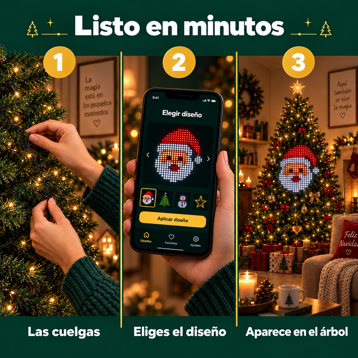 Luces LED Inteligentes para Árbol de Navidad
