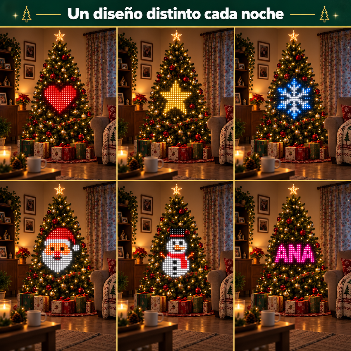 Luces LED Inteligentes para Árbol de Navidad